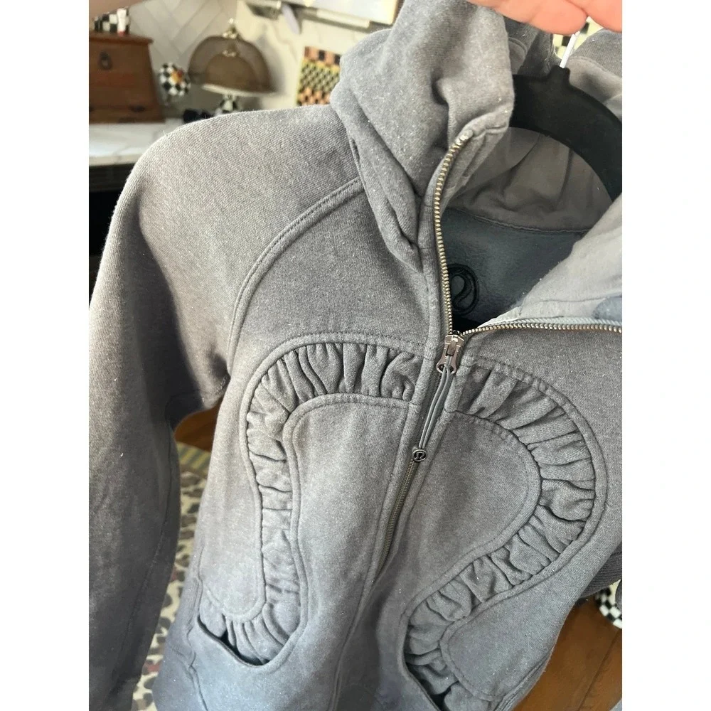 Lululemon Scuba zip-up hoodie grey sparkle/shimmer women's‎ 4